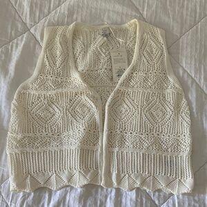 a new day Cream Knit Cardigan Vest
